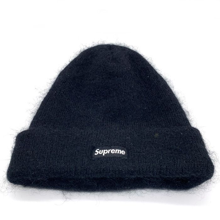 SUPREME ブラック モヘアビーニー SUPREME シュプリーム Mohair Beanie モヘアビーニー ニットキャップ