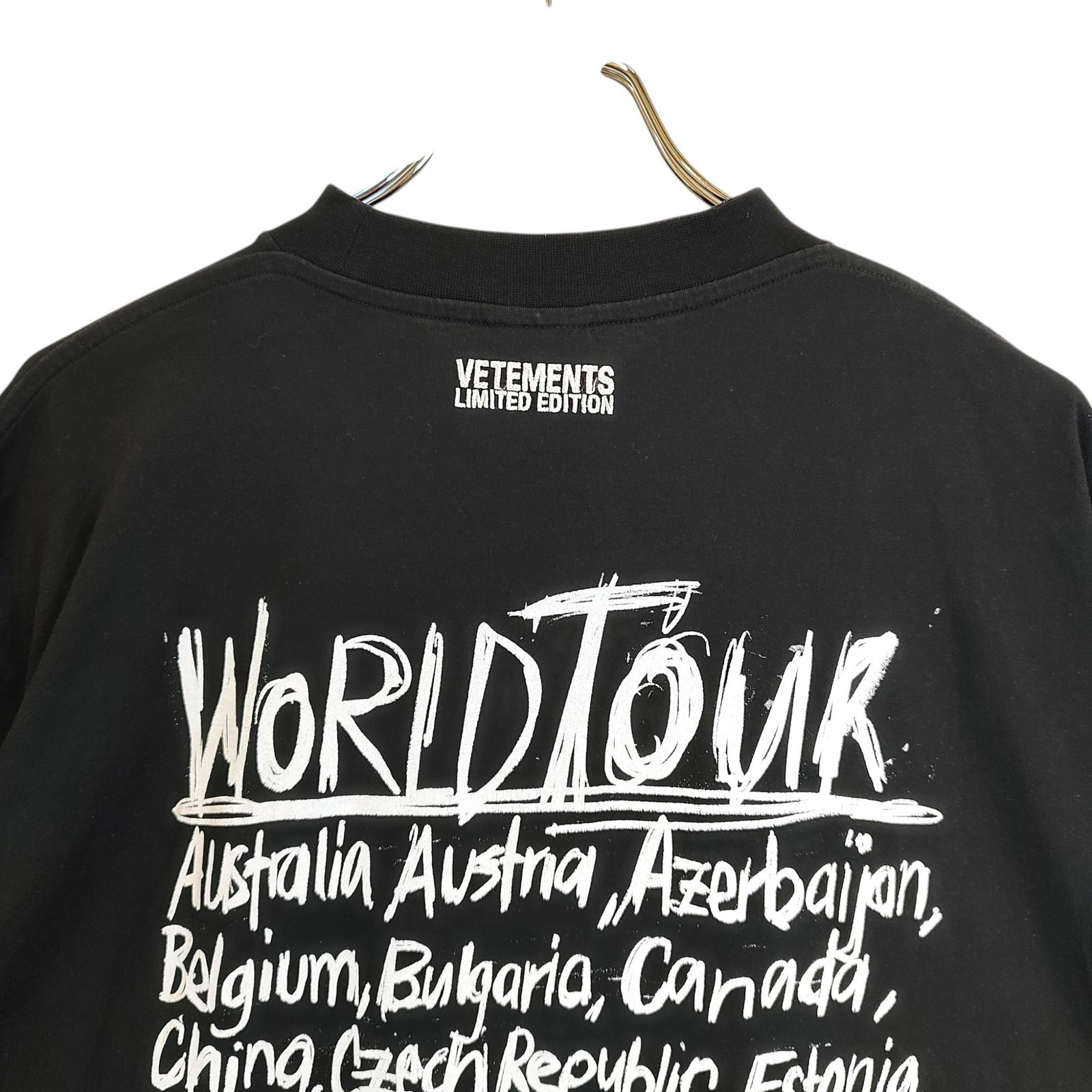 VETEMENTS ヴェトモン WORLD TOUR ワールドツアー　半袖シャツ VETEMENTS ヴェトモン 20SS WORLD TOUR TEE ワールドツアー 半袖 T