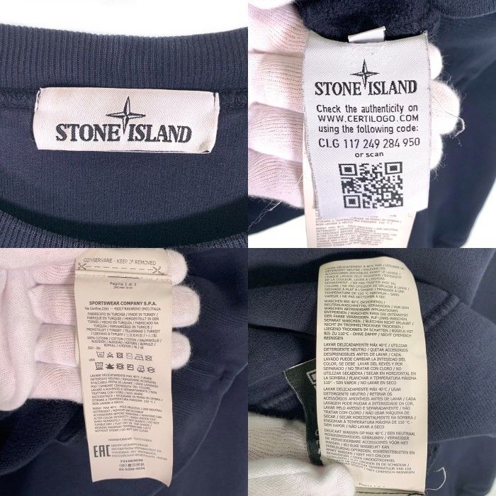 STONE ISLAND ストーンアイランド Cotton Round Neck Long Sleeves