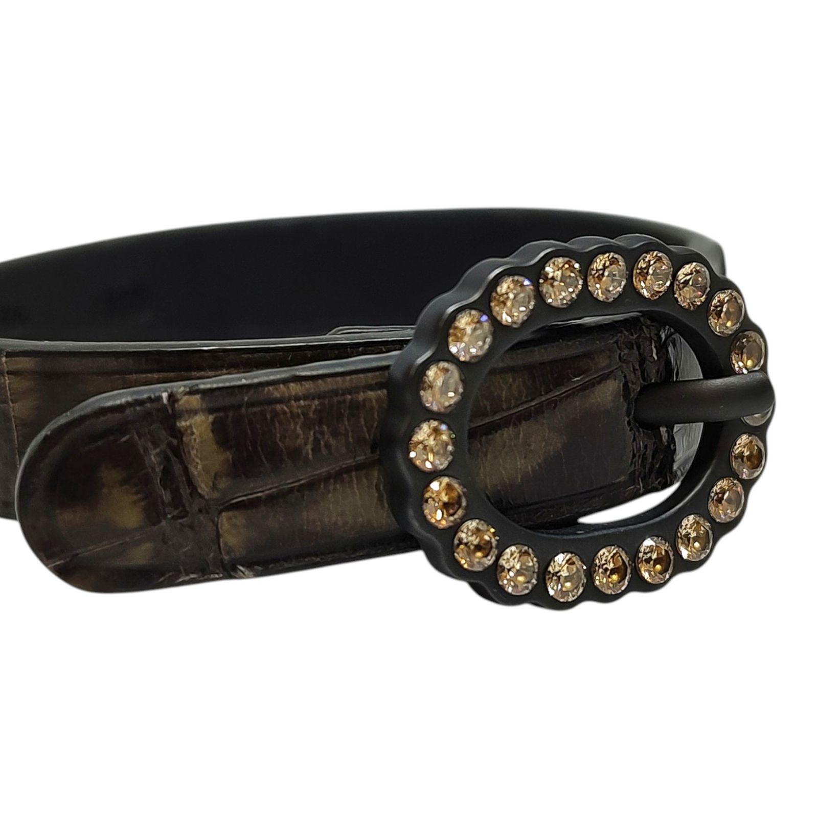 BOTTEGA VENETA ボッテガヴェネタ ラインストーン レザー ブレスレット