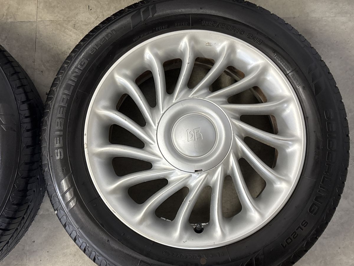 ヤリス ヴィッツ アクア カローラ bB 185/60R15 トヨタbB純正 2024年製 サマータイヤ付】トヨタ bB 純正 15in 6JJ +39 PCD100