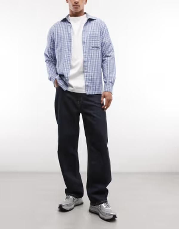 ウィークデイ メンズ ボトムス デニムパンツ ジーンズ Weekday Galaxy loose fit baggy jeans rinse Blue rinse ブルー