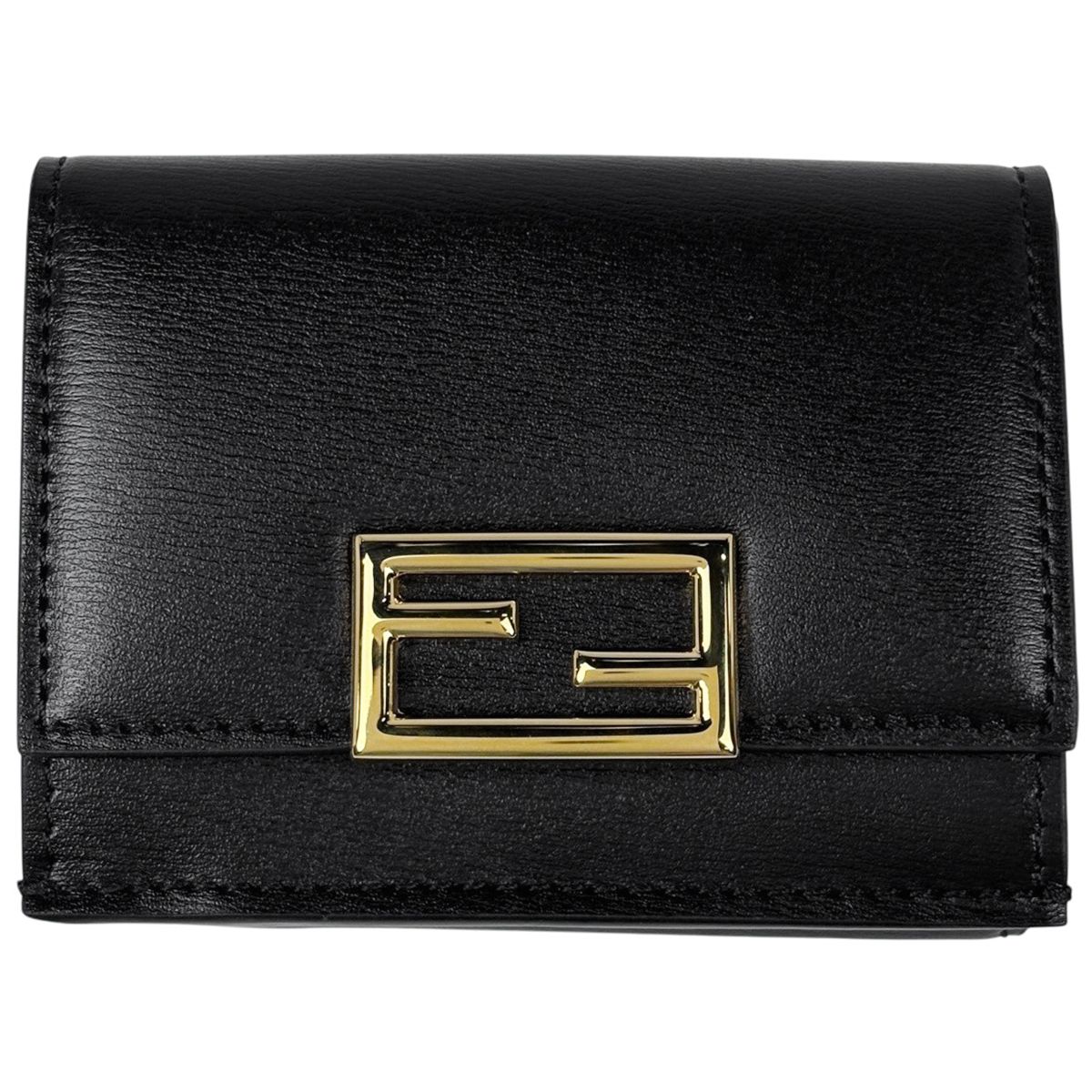 フェンディ FENDI マイクロ トリフォールド ウォレット ズッカロゴ 三つ折り財布 レザー ブラック 8M0395 レディース 【中古】 32,370円