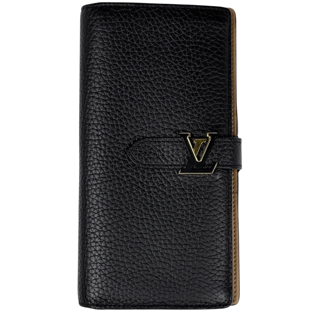 ルイ・ヴィトン Louis Vuitton ヴェルティカル ウォレット カプシーヌ 長財布 トリヨン ノワール(ブラック） M81330 レディース 【中古】