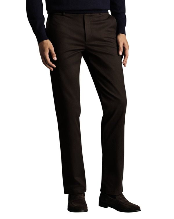 チャールズティリット メンズ ボトムス カジュアルパンツ Charles Tyrwhitt Ultimate NonIron Chinos Dark Brown ブラウン