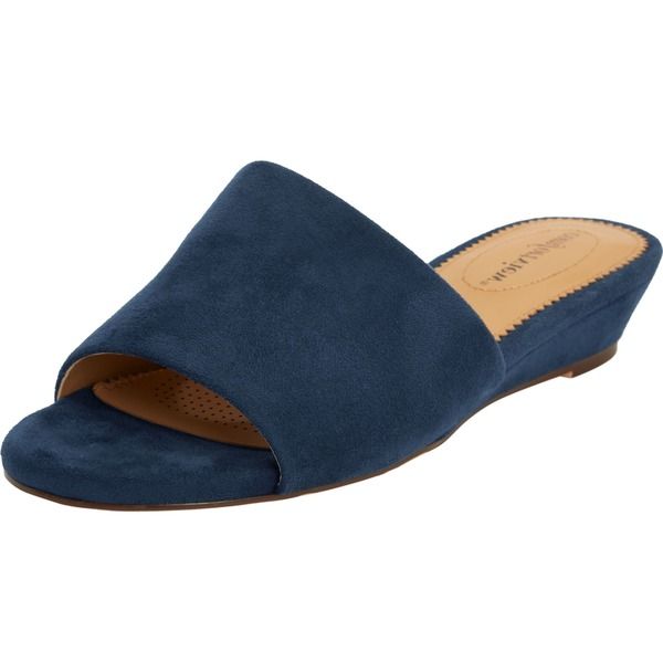 コンフォートビュー レディース シューズ パンプス キャップ Comfortview The Capri Slip On Mule Navy ネイビー