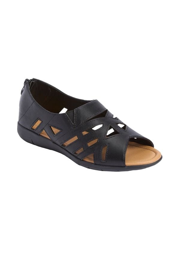 コンフォートビュー レディース シューズ ヒール サンダル Comfortview The Nyla Gladiator Sandal Black ブラック 17,986円