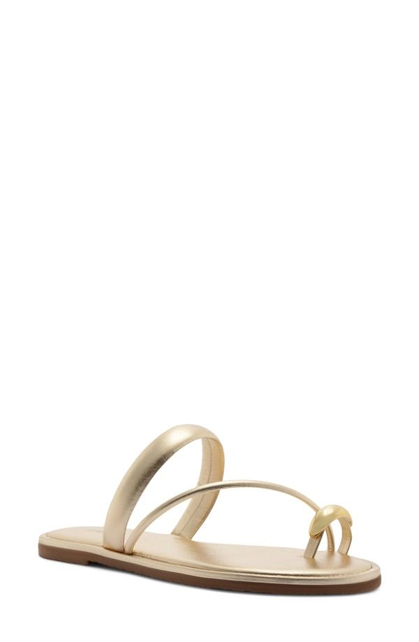 アレッツォ レディース シューズ サンダル Arezzo Pamela Flat Sandal Platino