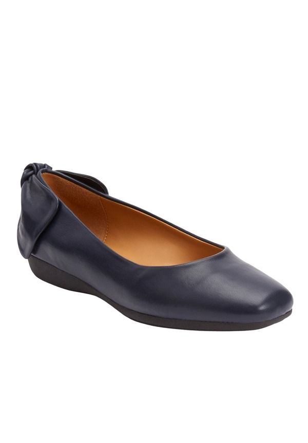 コンフォートビュー レディース シューズ パンプス Comfortview The Delia Slip On Flat Navy ネイビー