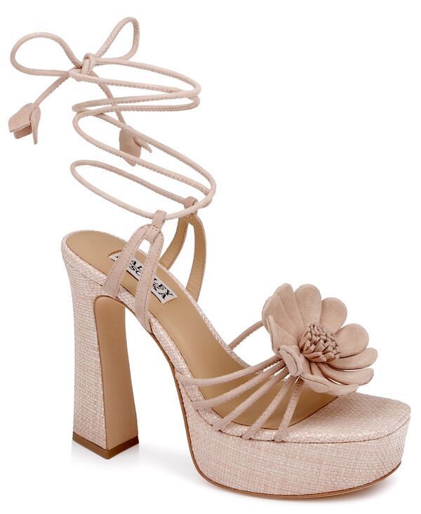 バッジェリーミシュカ レディース シューズ サンダル プラットフォーム Badgley Mischka Womens Wanette Platform Sandal Nude Suede