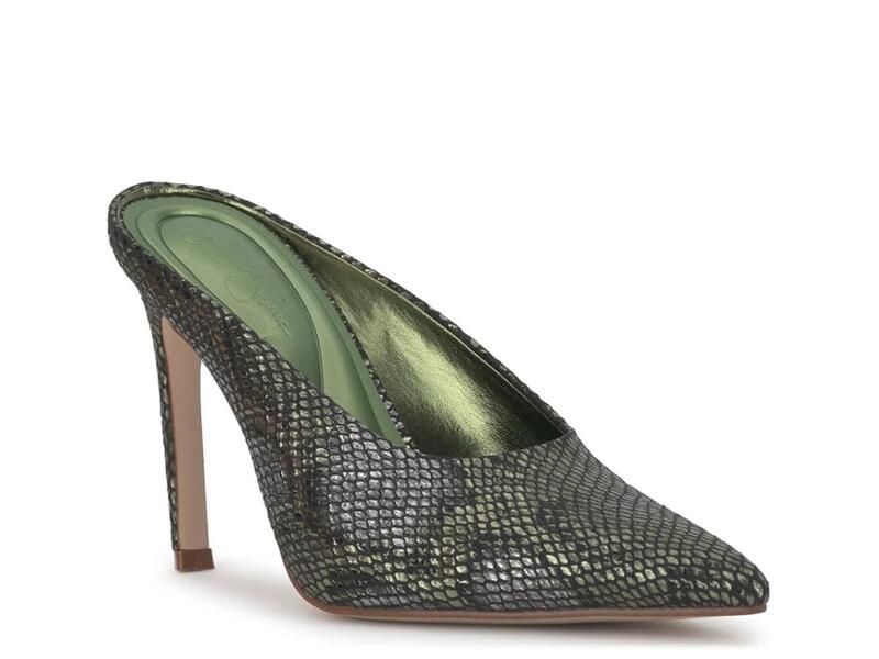 ジェシカシンプソン レディース シューズ サンダル Jessica SimpsonWilix Mule Dark Green Snake Print グリーン