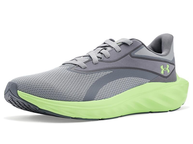 アンダーアーマー メンズ シューズ スニーカー Under Armour Ascend Running ShoesteelTitan GrayLumos Lime グレー