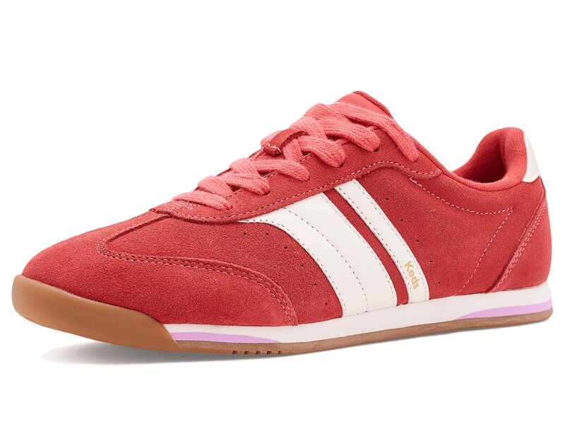 ケッズ レディース シューズ スニーカー レース Keds RevivalaceUp OrangeSno white SuedeLeather ホワイト