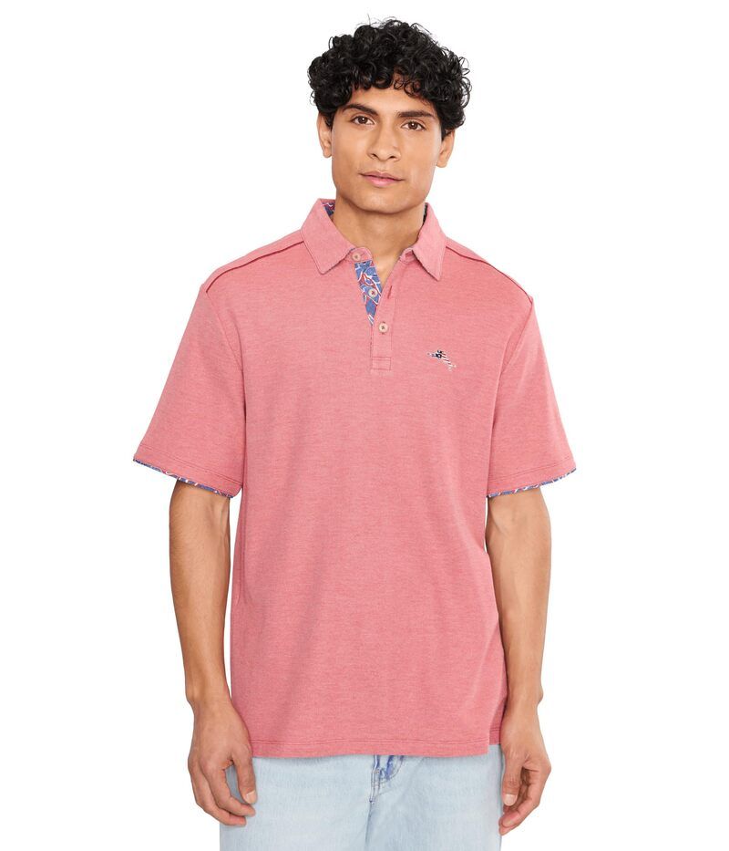 トッミーバハマ メンズ トップス シャツ Tommy Bahama Geo Rio Five OClock Polo Raspberry Wine Heather ヘザー