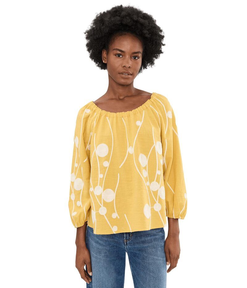 リヴァプール ロサンゼルス レディース トップス シャツ Liverpoolos Angeles 34 Sleeve Woven Top with Embroideryellow Cream Embr 19,586円