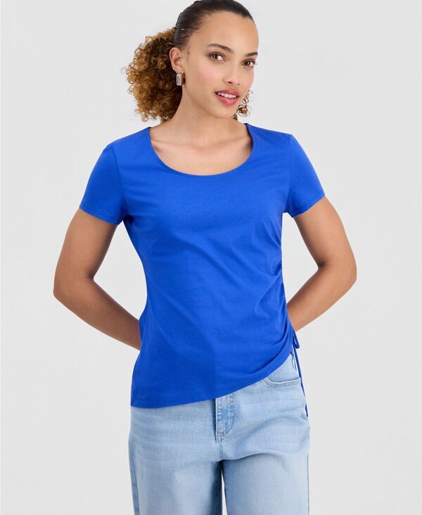 アイエヌシー インターナショナル コンセプト レディース トップス Tシャツ 半袖 INC International Concepts WomenshortSleeve Cinched TShirt
