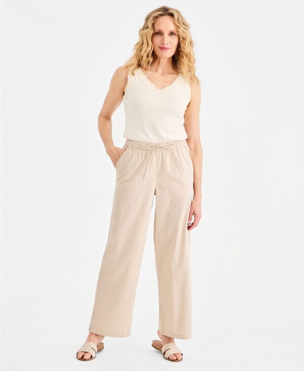 スタイルアンドコー レディース ボトムス カジュアルパンツ Style Co Womens WideLeg PullOn Pants Caramel Syrup