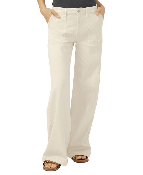 シルバー ジーンズ レディース ボトムス デニムパンツ ニット Silver Jeans Co Womens WideLeg Knit Flex Jeans Cream クリーム