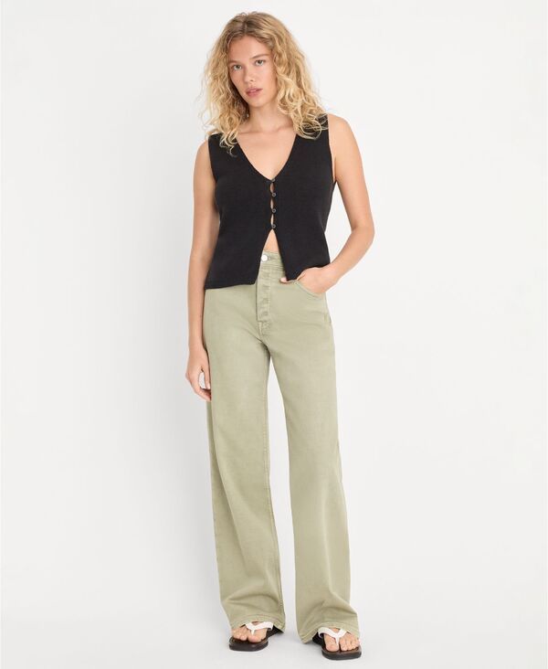 グッドアメリカン レディース ボトムス デニムパンツ ジーンズ Good American Womens HighRise WideLeg Jeans Begr