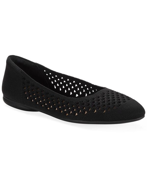 スタイルアンドコー レディース シューズ スリッポン・ローファー ニット Style Co Womens Tammyy Open Knit SlipOn Flats Black Beauty ブラック