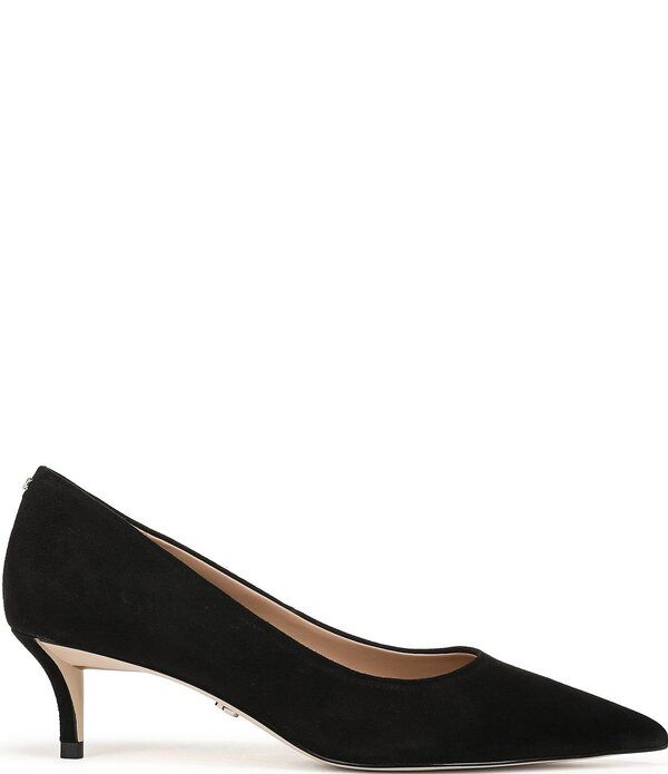 サムエデルマン レディース シューズ ヒール スエード Sam Edelman Summer Suede Pointed Toe Kitten Heel Pumps Black ブラック 31,070円