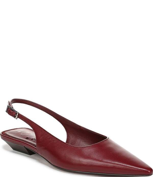 サムエデルマン レディース シューズ パンプス レザー ヒール Sam Edelmanetty Leather Kitten Heel Slingback Flats French Merlot