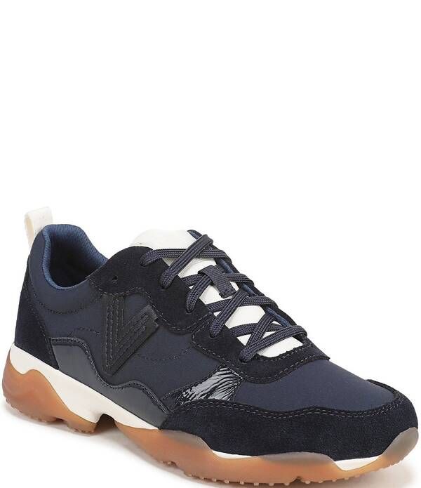 バイオニック レディース シューズ スニーカー レース レザー Vionic Walk Slim Glide Sleek Leather Lace Up Sneakers Navy Blazer ネイ