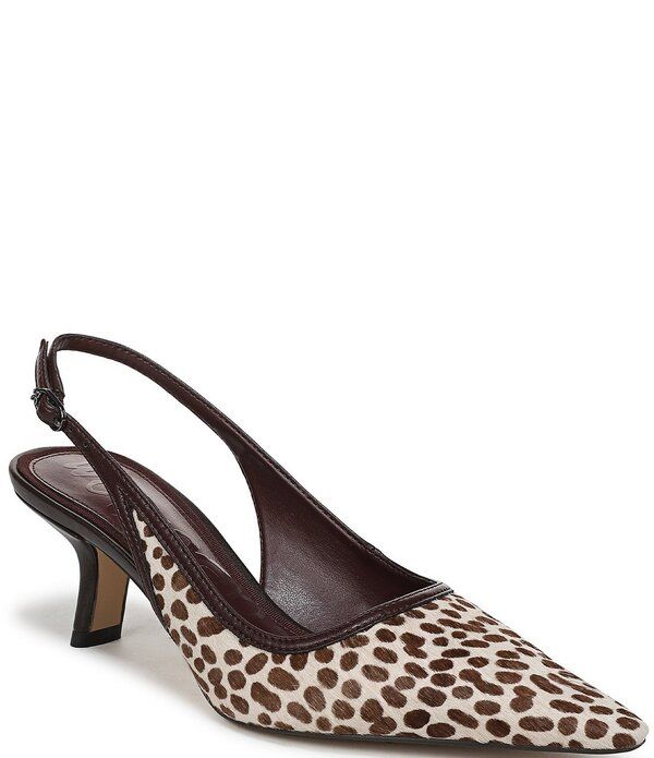 サムエデルマン レディース シューズ ヒール プリント Sam Edelman Bianka Cheetah Print Calf Hair Pointed Toe Slingback Pumps C