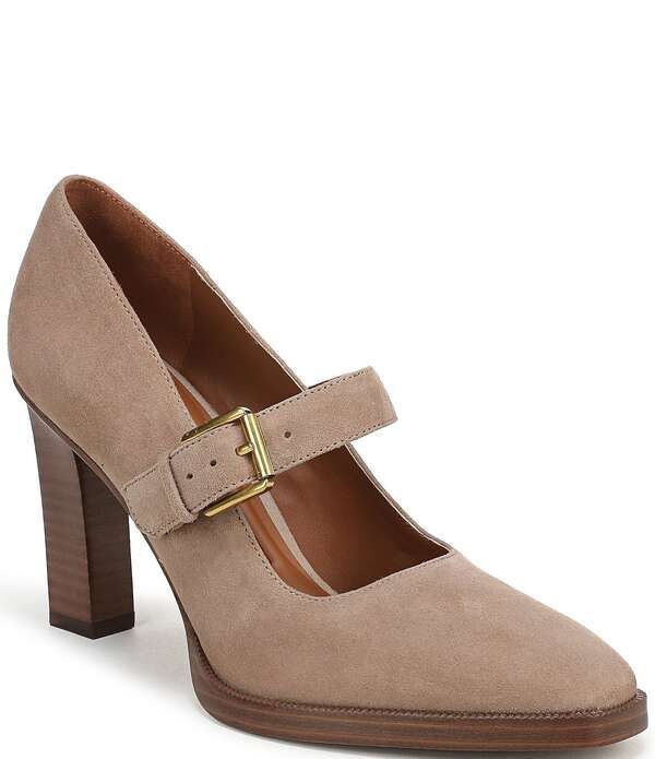 フランコサルト レディース シューズ パンプスエード ヒール Franco Sarto Shalina Suede Mary Jane Block Heel Pumps Beige ベージュ
