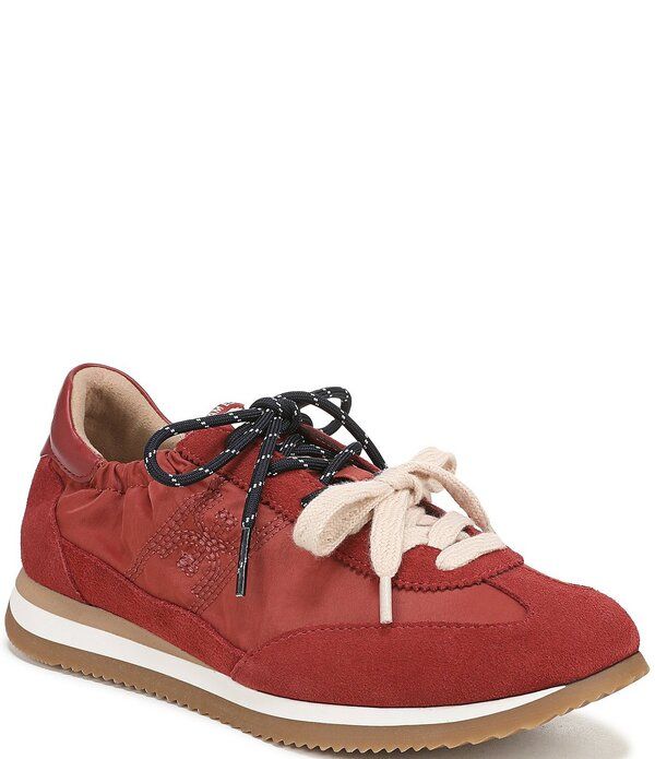 サムエデルマン レディース ボトムス カジュアルパンツ ナイロン スニーカー スエード レース ロゴ Sam Edelman Evara Nylon and Suede Logo Lace Up Sn