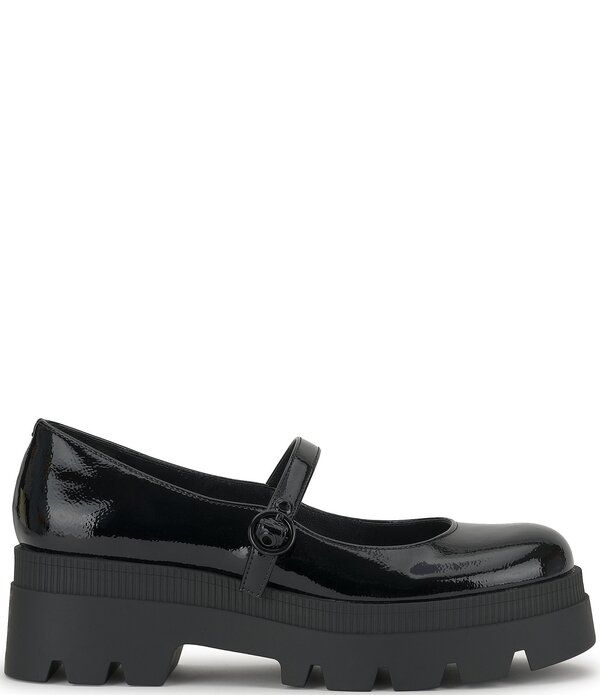 ジェシカシンプソン レディース シューズ ヒール プラットフォーム Jessica Simpson Uvelia Patent Platformary Janes Black ブラック