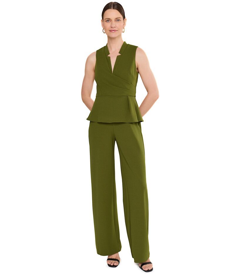 アドリアナ パペル レディース トップス ジャンプスーツ クレープ Adrianna Papell Crepeplum Jumpsuit Jungle Olive オリーブ