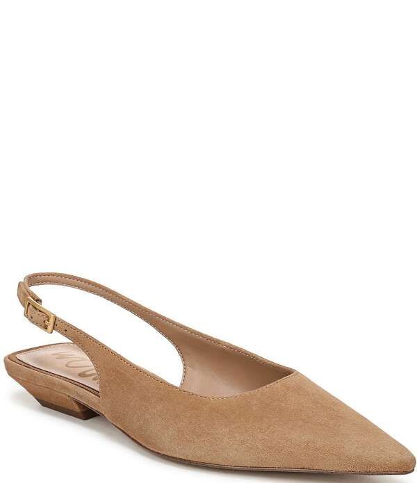 サムエデルマン レディース シューズ パンプスエード ヒール Sam Edelmanetty Suede Pointed Toe Kitten Heel Slingback Flats Cyprus