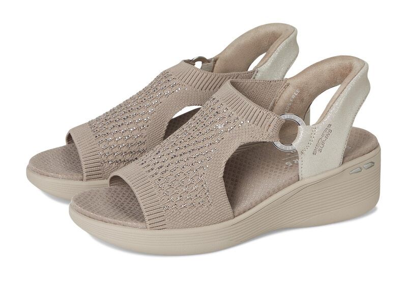 スケッチャーズ レディース シューズ ヒール Skechers Martha Stewarts PierLite Park Pathands Free SlipIns Taupe トープ