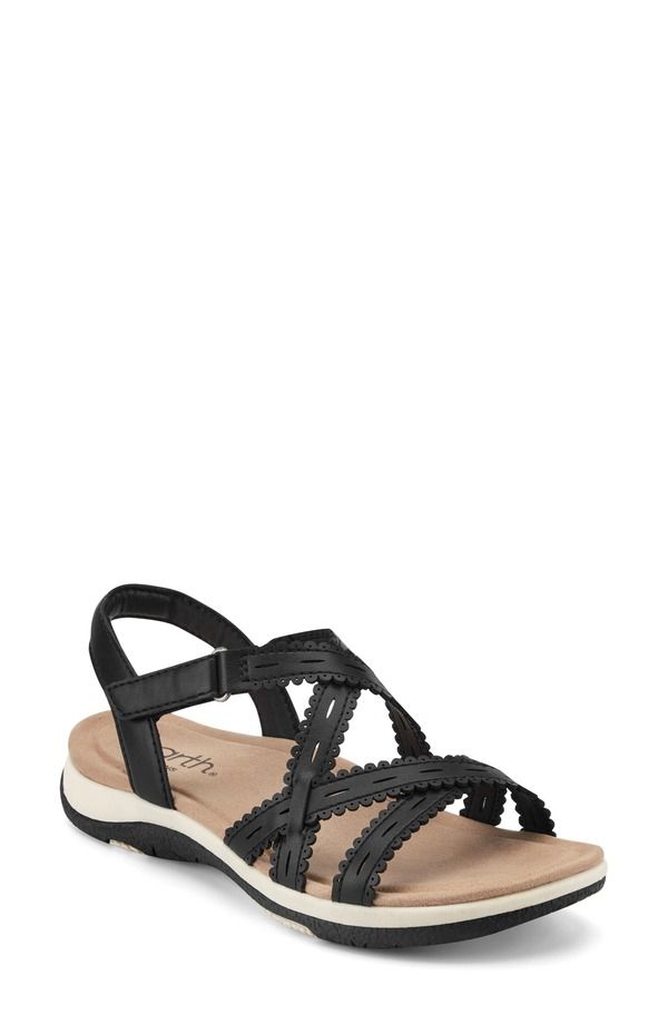 アース レディース シューズ サンダル アンクル Earth Sanetrankle Strap Sandal Women BLACK ブラック
