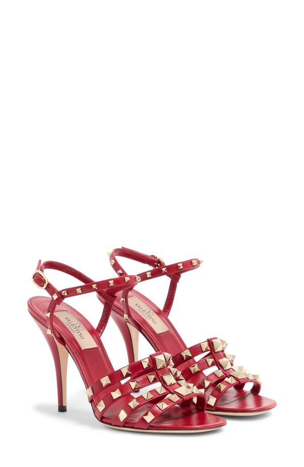 ヴァレンティノ レディース シューズ スニーカー サンダル アンクル Valentino Garavani Rockstud Ankle Strap Sandal Women RED レッド