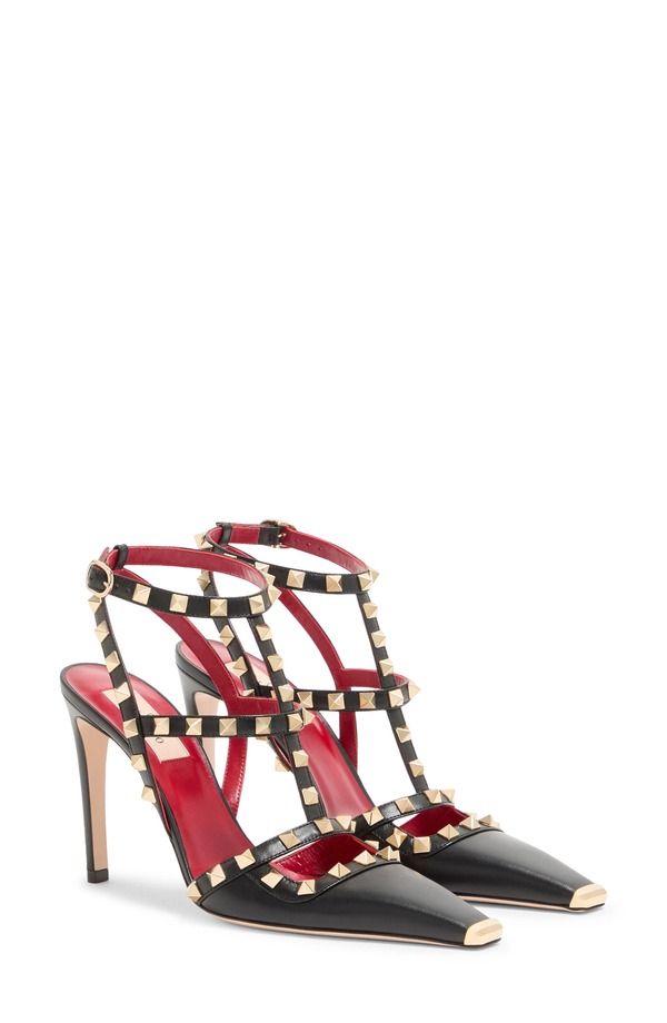 ヴァレンティノ レディース シューズ スニーカー アンクル Valentino Garavani Rockstud Ankle Strapump Women BLACK ブラック