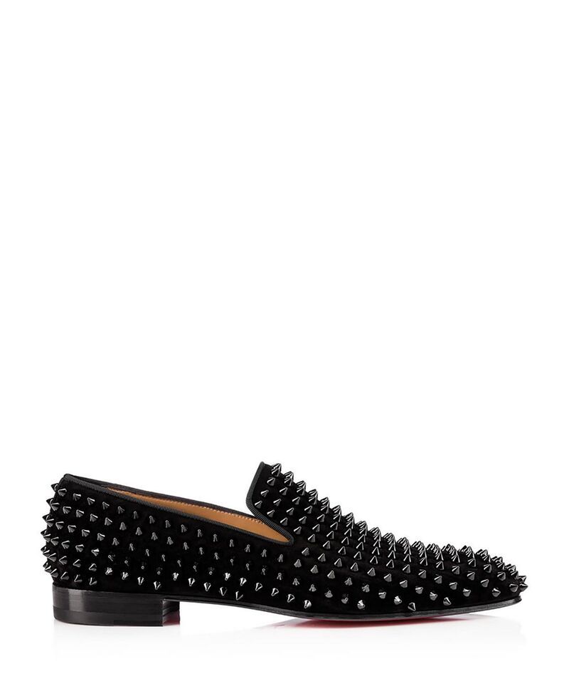 クリスチャン・ルブタン メンズ シューズ スリッポン・ローファー Christian Louboutin Mens Dandelion Spikes Loafers Black ブラック
