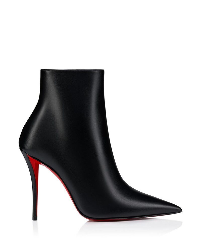 クリスチャン・ルブタン レディース シューズ ブーツ・レインブーツ Christian Louboutin Womens Miss Z Booty 100mm Zipped Booties Black