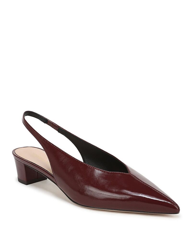 ヴェロニカ ベアード レディース シューズ パンプス レザー Veronica Beard Womens Pamela Leather Slingback Pumps Burgundy バーガンディ