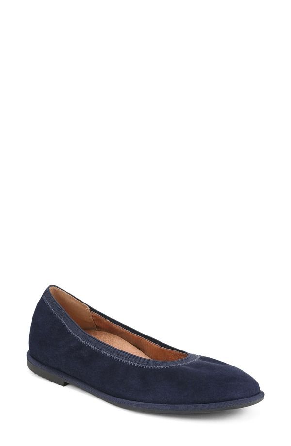 バイオニック レディース シューズ パンプス Vionicaroll 20 Flat Wide Widths Available Women NAVY BLAZER SUEDE ネイビー