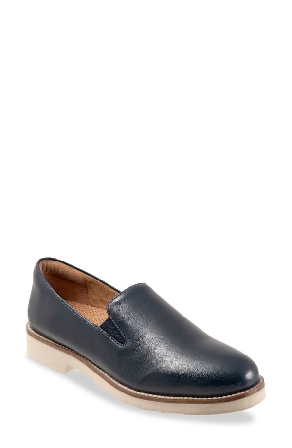 ソフトウォーク レディース シューズ オックスフォード ローファー SoftWalk Whistle II SlipOn Loafer Women NAVY ネイビー