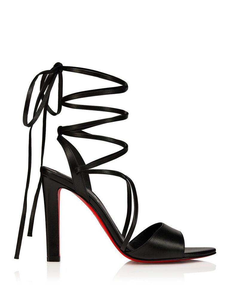 クリスチャン・ルブタン レディース シューズ サンダル Christian Louboutin Womens Fanny Randa 100mm Strappy Sandals Black ブラック 212,900円