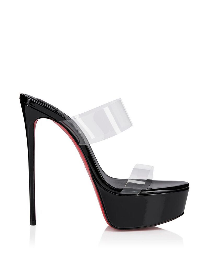 クリスチャン・ルブタン レディース シューズ サンダル Christian Louboutin Womens Just Nothing Alta 150mmules Black ブラック