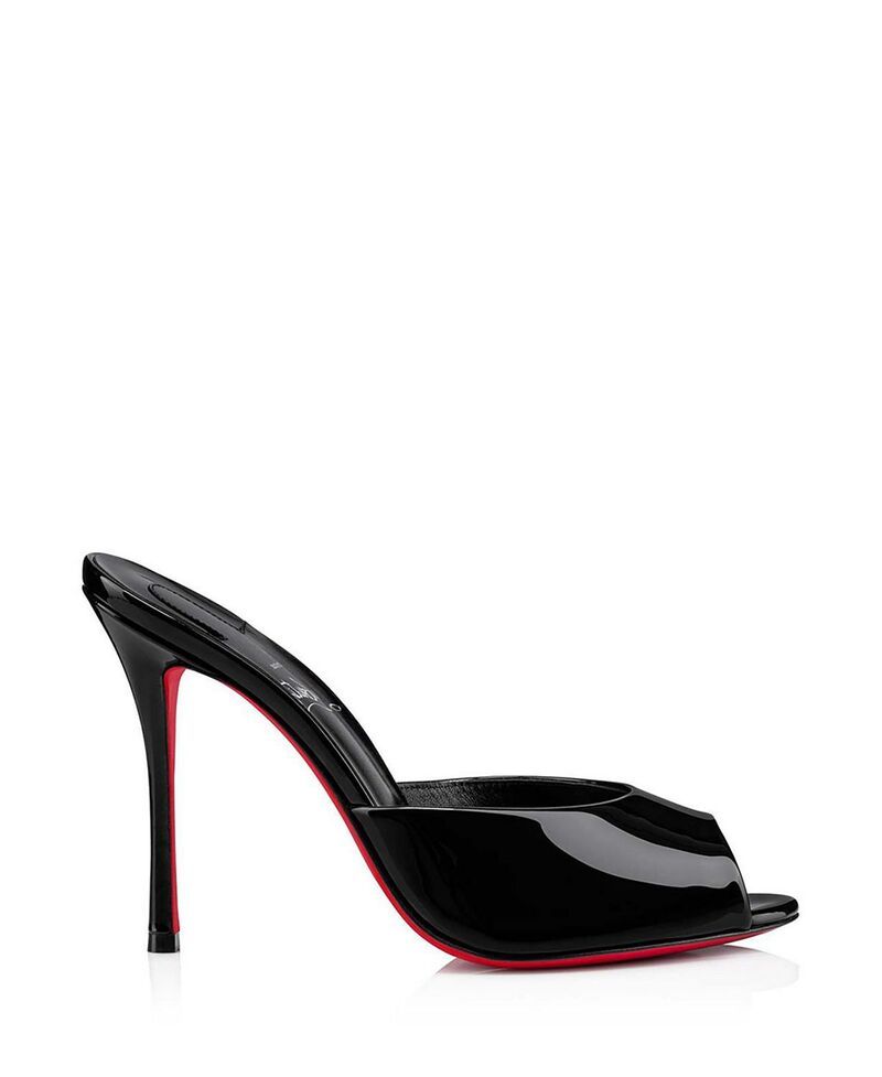 クリスチャン・ルブタン レディース シューズ サンダル Christian Louboutin Womens Me Dolly 100mmules Black Patent leather ブラック