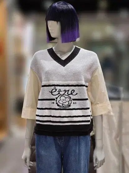 ベネトン リネン 素材 ミックス Tシャツ