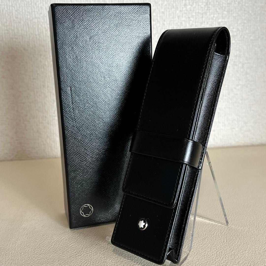 未使用品 MONTBLANC ペンケース 2本用 シエナ黒 箱付き - メルカリ