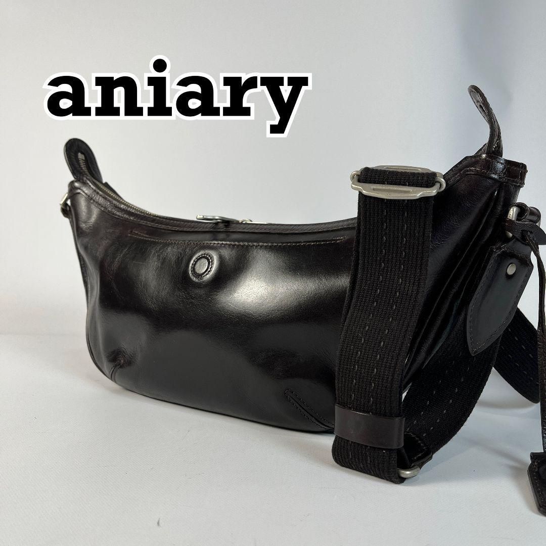 aniary バルケッタ 三日月 レザー ショルダーバッグ ハンドメイド 日本