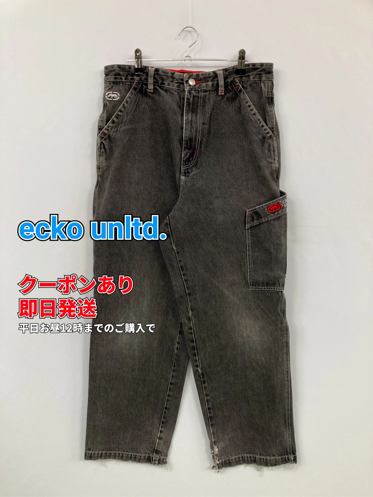 ecko unltd. エコーアンリミテッド デニムパンツ グレー フルレングス