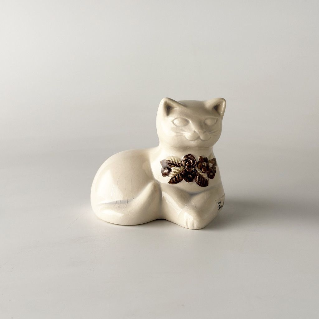 スウェーデン製 Deco デコ Rosa Ljung ロサユング 猫 オブジェ 英国 ヴィンテージ 置物 フィギュリン 雑貨 陶器 101903